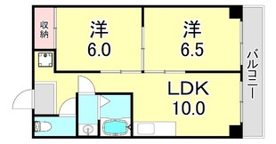 ダイバーシティ神戸長田B棟の物件間取画像